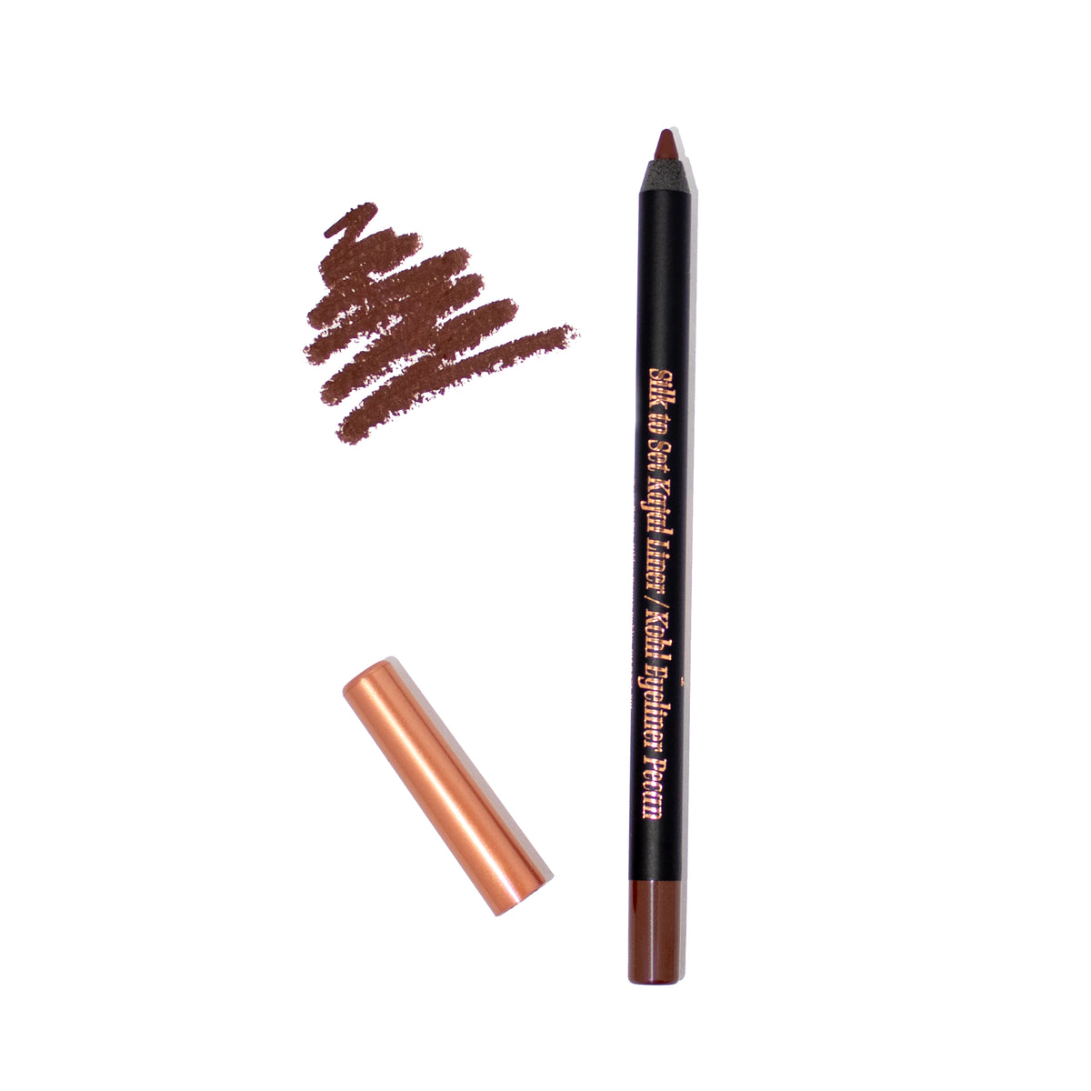 Silk to Set Kajal liner Pecan, warm brown eyeliner, eye liner for all eye colours, Hildun beauty