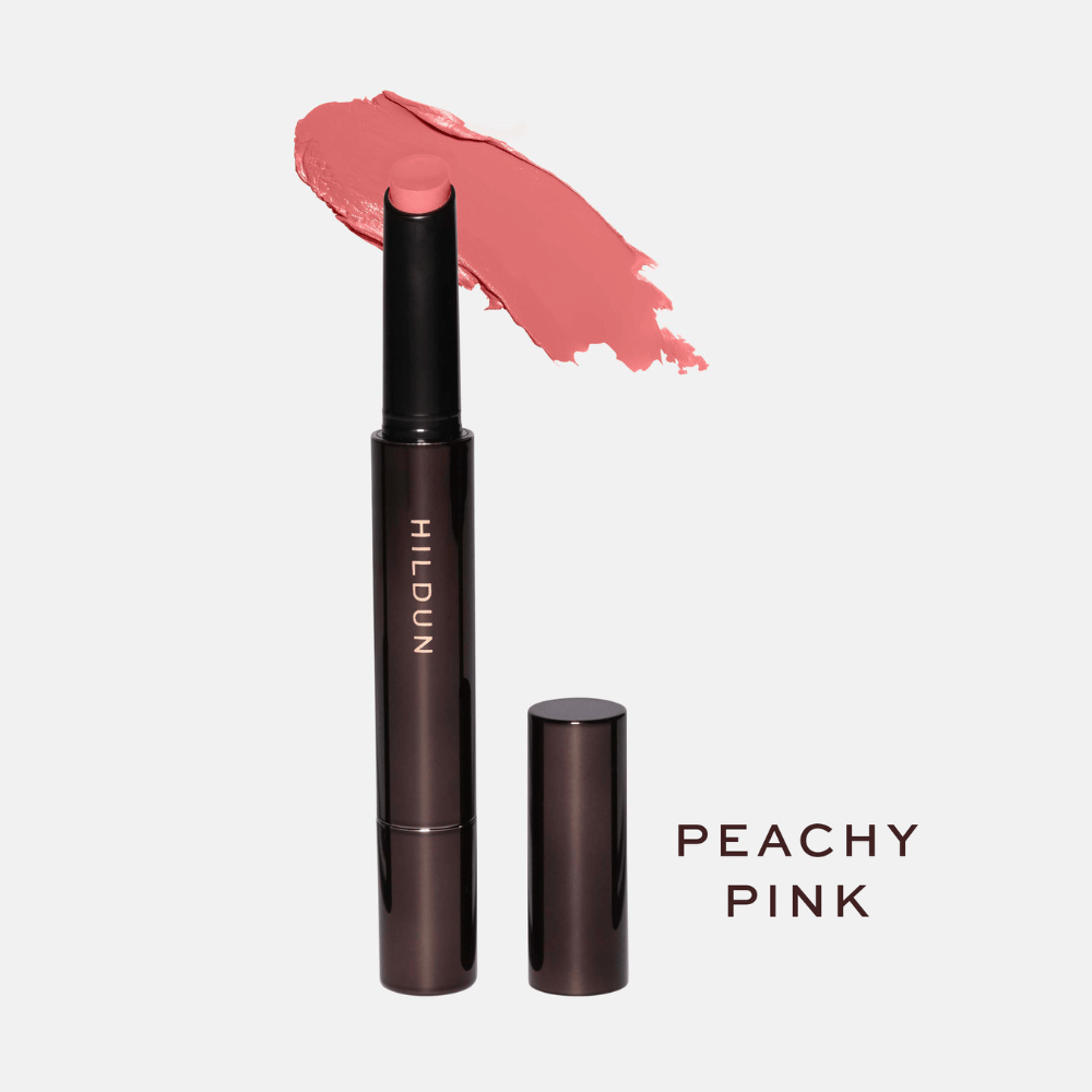 Hildun Beauty Peachy Pink Melting Moment lip balm with swatch