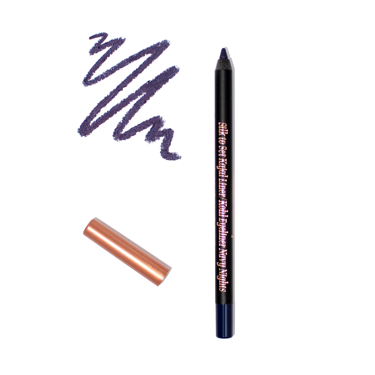 Navy nights Hildun beauty kajal creamy eyeliner with swatch brown and hazel eyes