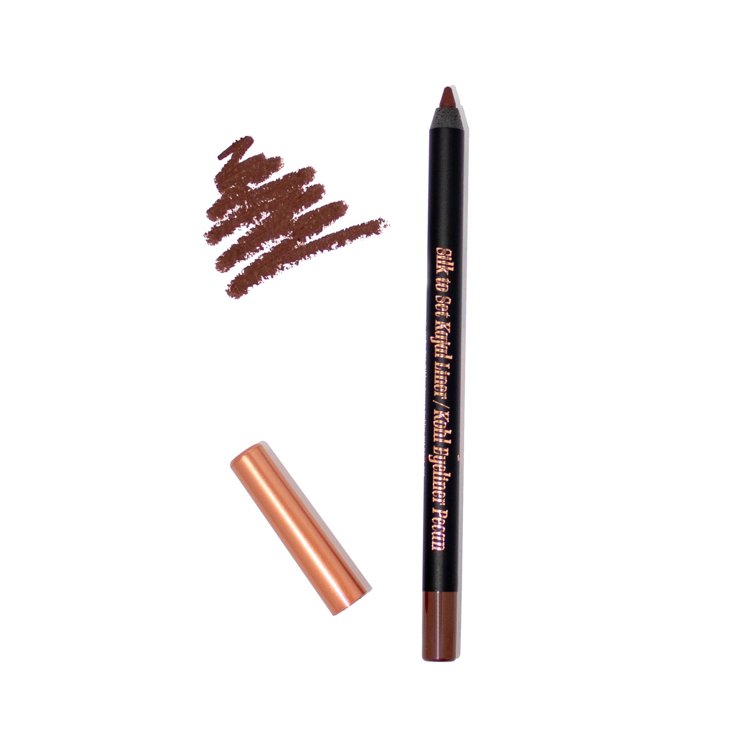Silk to Set Kajal liner Pecan, warm brown eyeliner, eye liner for all eye colours, Hildun beauty